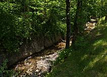 Auf dem Weg in die Gummischlucht plätschert der Guntenbach munter vor sich hin. (bei Klick vergrösserte Ansicht Bild)