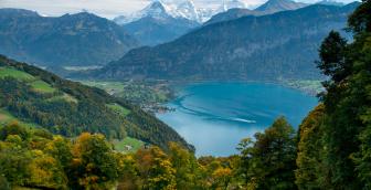 Einseilhängebrücke – die leicht steigende Brücke hinauf nach Beatenberg